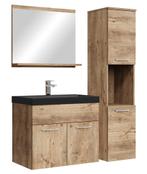 Badkamermeubel Set Montreal 60 x 35 cm Kastanje Badmeubel, Huis en Inrichting, Badkamer | Badkamermeubels, Verzenden, Nieuw, Wastafelkast