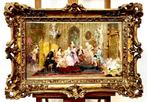 Scuola francese (XIX-XX) - Scena di corte, Antiek en Kunst