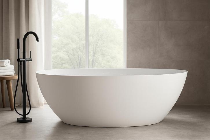 Vrijstaand bad 180x80 Wit, Huis en Inrichting, Badkamer | Badkamermeubels, Overige typen, Nieuw, Verzenden