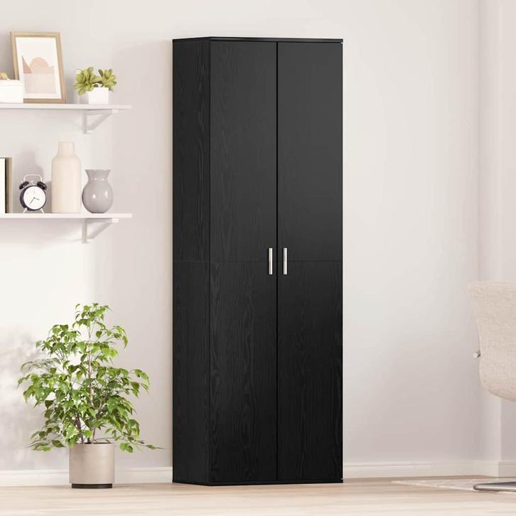 vidaXL Highboard Zwart eiken 60 x 35 x 180 cm Bewerkt hout, Huis en Inrichting, Kasten | Overige, Nieuw, Verzenden
