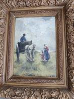 Evert Pieters (1856-1932) - Boer/Schelpenvisser met gezin., Antiek en Kunst, Kunst | Schilderijen | Klassiek