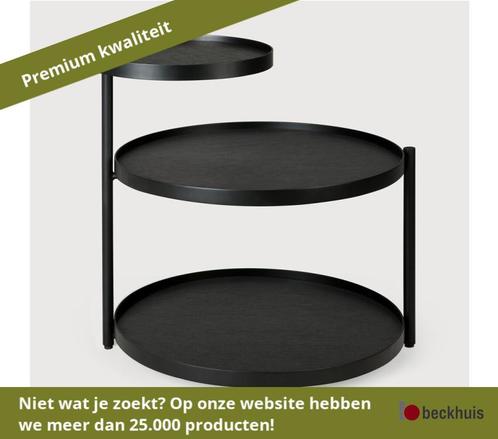 Ethnicraft Swivel Indoor bijzettafel 54x49x52 cm - Zwart, Huis en Inrichting, Tafels | Bijzettafels, Nieuw, Overige materialen