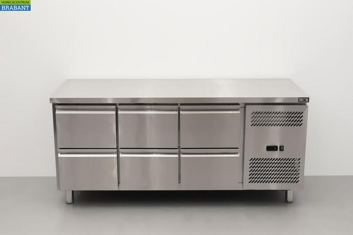 HCB RVS Koelwerkbank 6 laden 179,5 cm 230V Horeca, Zakelijke goederen, Horeca | Keukenapparatuur, Nieuw in verpakking, Ophalen of Verzenden