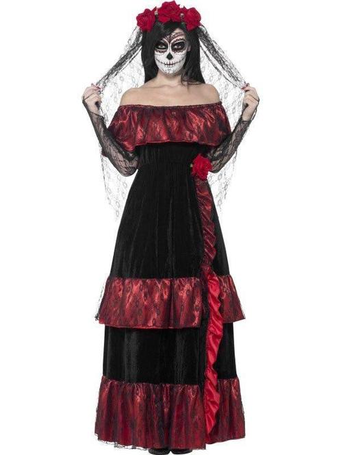Day Of The Dead Bruid Vrouw Kostuum, Kleding | Dames, Carnavalskleding en Feestkleding, Nieuw, Ophalen of Verzenden