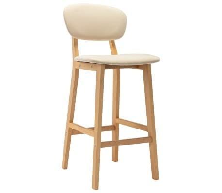 Barkrukken Stof Creme | Retourdeal 40%, Huis en Inrichting, Barkrukken, 90 cm of meer, Met voetsteun, 2 krukken, Nieuw, Hout, Ophalen of Verzenden