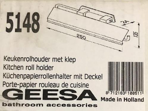 Geesa - Geesa Keukenrolhouder met klep Chroom, Huis en Inrichting, Overige Huis en Inrichting, Nieuw, Ophalen of Verzenden