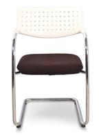 Vitra Visavis stoel, bruin-wit, Huis en Inrichting, Stoelen, Ophalen of Verzenden, Gebruikt, Overige kleuren