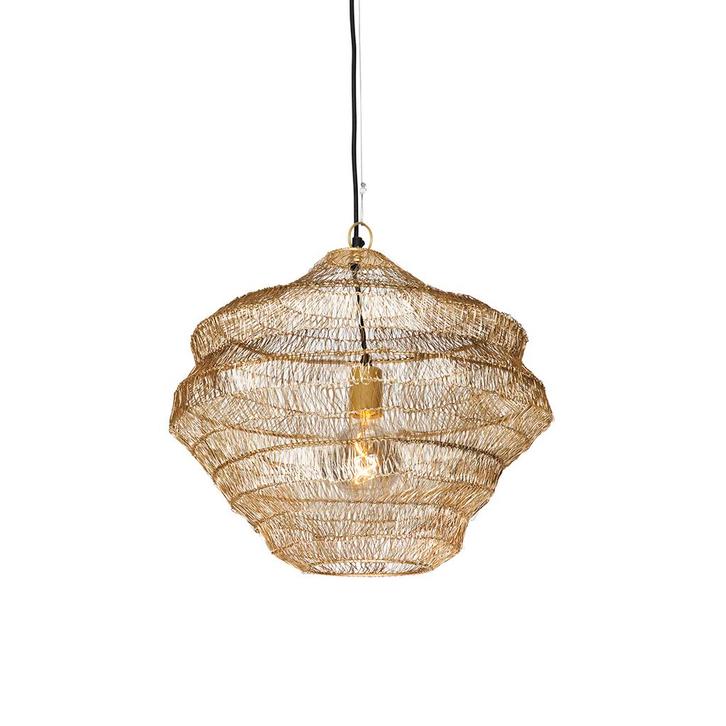 Oosterse hanglamp goud 45 cm x 40 cm - Vadi, Huis en Inrichting, Lampen | Hanglampen, Nieuw, Overige materialen, 75 cm of meer