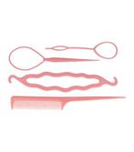 Styling Set Basic Puntkam Topsy Tail Easy Knot Roze, Sieraden, Tassen en Uiterlijk, Uiterlijk | Haarverzorging, Nieuw, Verzenden