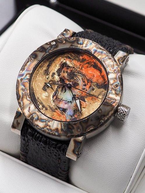 ArtyA - Skull Art - Zonder Minimumprijs - * 1/1 Unique Piece, Sieraden, Tassen en Uiterlijk, Horloges | Heren