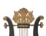 Liervormige Charles X schouwpendule, Huis en Inrichting, Woonaccessoires | Klokken, Gebruikt