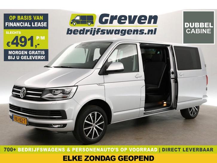 Volkswagen Transporter 2.0 TDI 150PK L2H1 | DC | Automaat, Auto's, Bestelauto's, Te koop, Automaat, Financial lease, Diesel, Zilver of Grijs