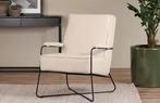 Leren fauteuils met kruisframe, Huis en Inrichting, Fauteuils, Ophalen of Verzenden, Nieuw, Leer