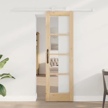 vidaXL Schuifdeur ORKDAL Bruin 61 x 198,5 cm Hout en metaal beschikbaar voor biedingen