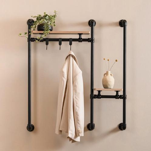Industriële Steigerbuis Kapstok Derby | Zwart 26.9 mm | Wand, Huis en Inrichting, Woonaccessoires | Kapstokken, Ophalen of Verzenden