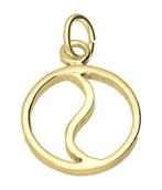 Gouden Yin Yang open ketting hanger, Verzenden, Nieuw