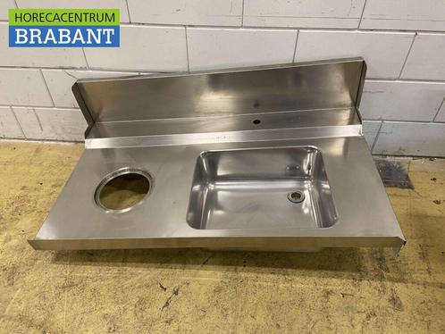 RVS Aanvoerblad Spoelblad Spoelbak met afvalgat 120 x 70 cm, Zakelijke goederen, Horeca | Keukenapparatuur, Nieuw zonder verpakking