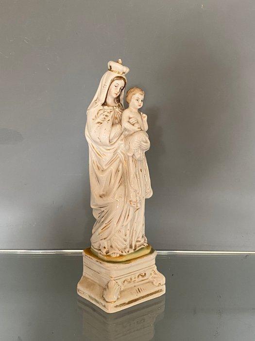Beeld, Madonna met kind - 29 cm - Porselein, Antiek en Kunst, Antiek | Boeken en Bijbels