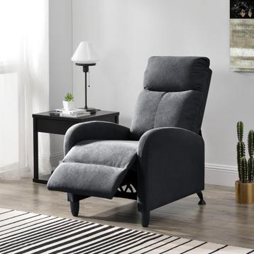 Verstelbare relaxfauteuil 102x60x92 cm stof donkergrijs beschikbaar voor biedingen