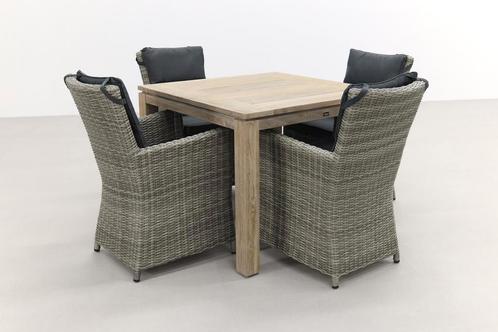 VDG Mante Paloma Grijs/Rome grey 100 cm. - tuinset 5-delig, Tuin en Terras, Tuinsets en Loungesets, Tuinset, Nieuw, Hout, Verzenden