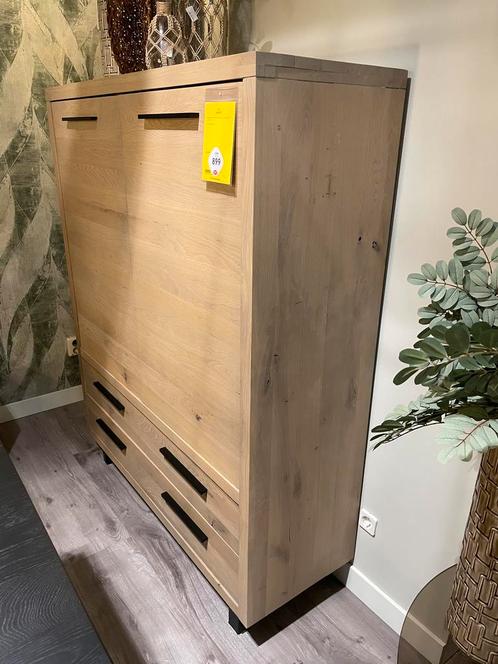 Opbergkast Aleno in geborsteld eiken bisque, Huis en Inrichting, Kasten | Overige, Nieuw, Ophalen of Verzenden