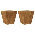 Plantenbakken 2 st 30x30x30 cm cortenstaal (Overige), Huis en Inrichting, Verzenden, Nieuw