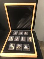 Nederland - Collectie zilveren postzegels met diamanten, Gestempeld