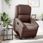 vidaXL Sta-op-stoel elektrisch kunstleer bruin, Huis en Inrichting, Fauteuils, Verzenden, Nieuw