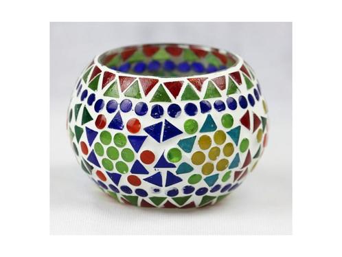 Waxinelichthouder Multicolor - 10 cm, Huis en Inrichting, Woonaccessoires | Overige, Nieuw, Ophalen of Verzenden