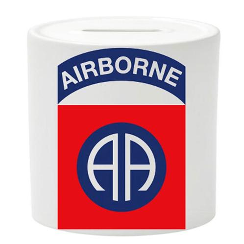 Spaarpot - Logo US Army 82nd Airborne Division - All America, Verzamelen, Spaarpotten, Nieuw, Ophalen of Verzenden