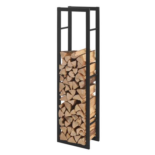 Stalen brandhoutrek houtopslag zwart 40x150x25 cm, Tuin en Terras, Haardhout, Verzenden