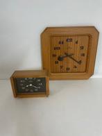 Bureauklok, Wanduhr (2) - JUNGHANS - Mid-century modern hout, Antiek en Kunst