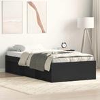 vidaXL Bedframe zwart 75x190 cm, Eenpersoons, Verzenden, Zwart, Nieuw