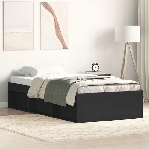 vidaXL Bedframe zwart 75x190 cm, Huis en Inrichting, Slaapkamer | Bedden, Zwart, Nieuw, Hout, Eenpersoons, Verzenden