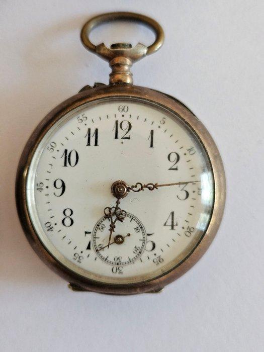 pocket watch - Presenteerblad - pocket watch - Zilver, Antiek en Kunst, Antiek | Goud en Zilver