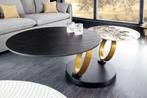 Design Salontafel DANCING RINGS Zwart Ronde Draaibaar, Huis en Inrichting, Tafels | Salontafels, Ophalen of Verzenden, Nieuw