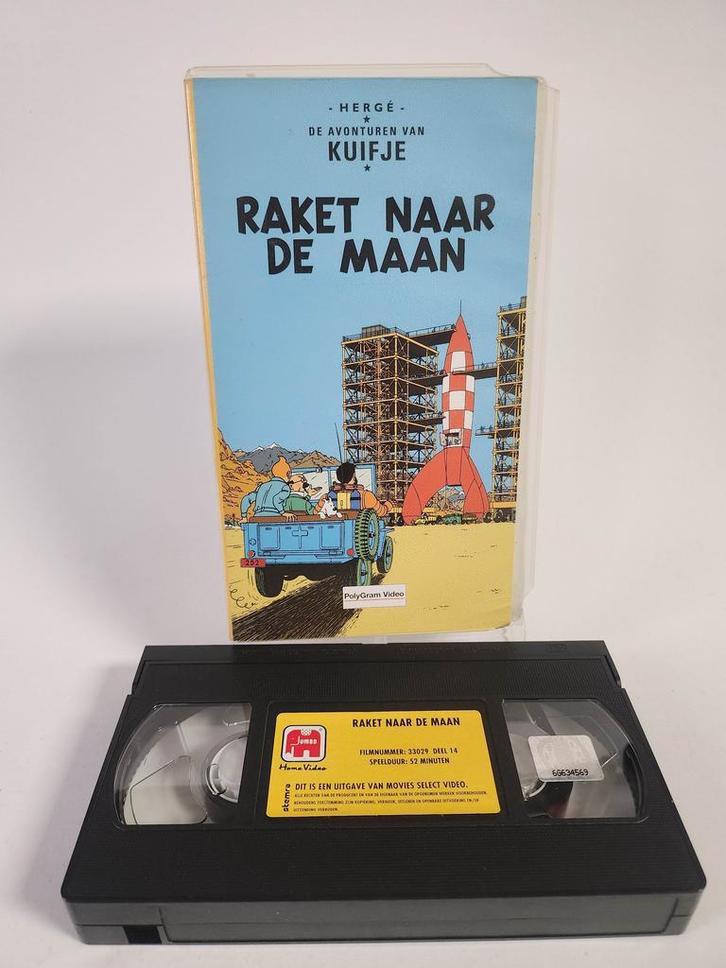 Kuifje: Raket naar de Maan VHS Kids, Cd's en Dvd's, VHS | Kinderen en Jeugd, Ophalen of Verzenden