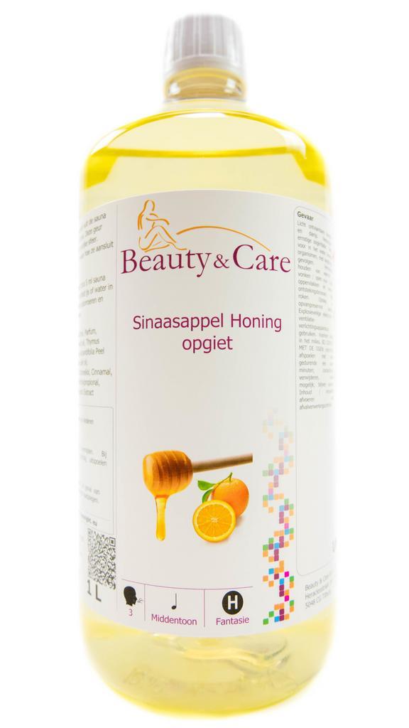 Beauty &amp; Care Sinaasappel Honing opgiet 1 L.  new, Sport en Fitness, Sauna, Fins of Traditioneel, Toebehoren, Nieuw, Ophalen of Verzenden