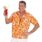 Hawaii blouse oranje met witte bloemen verkleedkleding voo.., Nieuw, Ophalen of Verzenden
