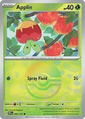 Applin 009/131 Pokeball Prismatic Evolutions, Hobby en Vrije tijd, Verzamelkaartspellen | Pokémon, Losse kaart, Nieuw, Foil, Ophalen of Verzenden