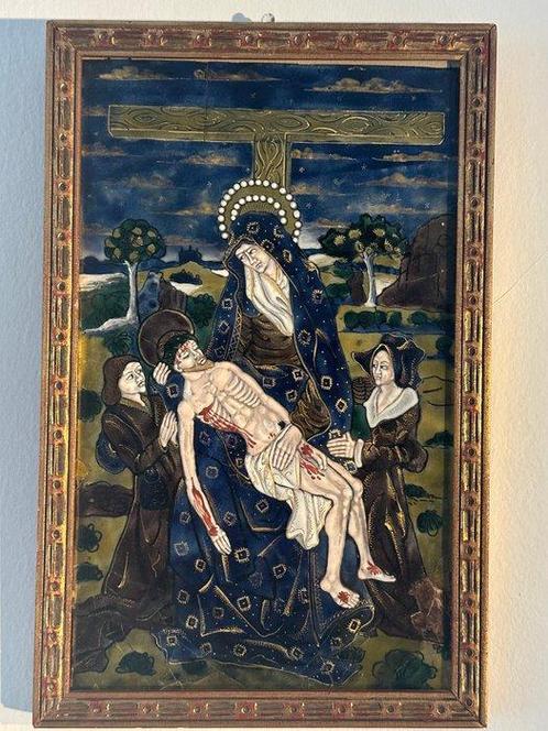 Scuola Francese (XV) - Pietà, Antiek en Kunst, Kunst | Schilderijen | Klassiek