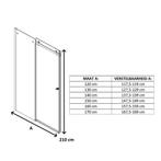 Schuifdeur Lacus Caprera 8mm Helder Glas Anti-Kalk Chroom, Ophalen of Verzenden, Nieuw