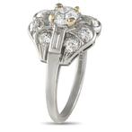 Ring Platina, Antieke Platina 1,27ct Diamanten Ring -, Sieraden, Tassen en Uiterlijk, Ringen, Nieuw