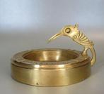Asbak / sigaren knipper met vogel - Schaal - Messing