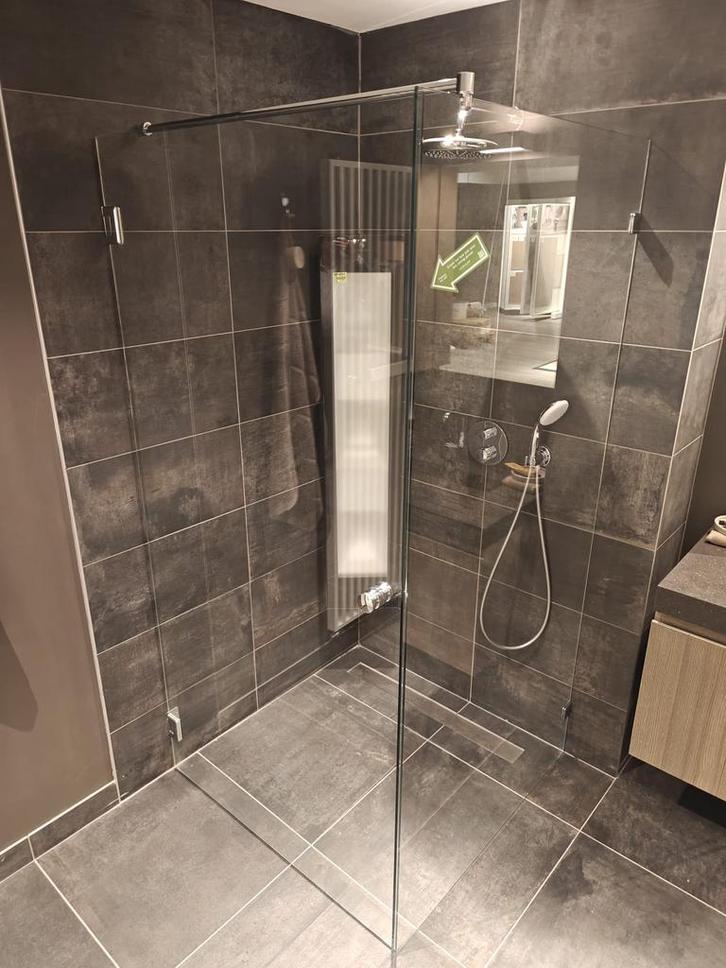 Profielloze douchecabine 100x100cm helder glas - 0026, Doe-het-zelf en Verbouw, Sanitair, Douche, Nieuw, Chroom, Glas, Ophalen