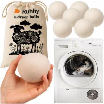 Ruhhy 6pack wollen drogerballen – 30% sneller drogen - beschikbaar voor biedingen