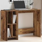 vidaXL Bureau 102,5x35x75 cm bewerkt hout oud houtkleurig, Verzenden, Nieuw