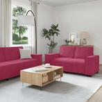 vidaXL 2-delige Loungeset met kussens fluweel wijnrood, Huis en Inrichting, Verzenden, Nieuw, Vierpersoons of meer, Stof