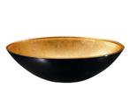 Sapho Murano Bicolor glas waskom diameter 40 cm zwart/goud, Nieuw, Ophalen of Verzenden