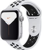 Apple Watch Nike Series 5 44 mm aluminium kast zilver op, Verzenden, Gebruikt